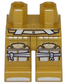 Hips and Legs with White and Gold Belt, Knee Armor Tied, and Sandals Pattern