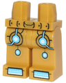 Hips and Legs with Gold, Medium Azure, and White Circuitry and Boot Tips Pattern