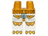 Hips and White Legs with Gold Scaled Armor, Eagle Knee Covers and Yellow Talons Pattern