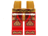 Hips and Red Legs with Gold Belt, Armor with Scales, Knee Pads, and Toes Pattern