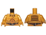 Torso SW C-3PO with Dark Blue, Red and White Wires Pattern / Pearl Gold Arms / Pearl Gold Hands
