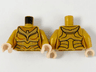 Torso Female Plate Armor, Gold Eagle and Trim with Black and Reddish Brown Contour Lines Pattern / Pearl Gold Arms / Light Nougat Hands