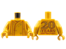 Torso Robe with Copper Gathers, Gold Stars, Reddish Brown '20 YEARS LEGO Harry Potter' on Back Pattern / Pearl Gold Arms / Pearl Gold Hands
