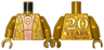 Torso Robe with Circles, Copper Dress and Medallion, '20 YEARS LEGO Harry Potter' on Back Pattern / Pearl Gold Arms / Pearl Gold Hands
