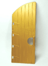 Duplo Door / Window Pane 1 x 3 1/2 x 6 2/3 with Curved Top and Open Handle - Castle
