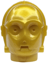 Minifigure, Head, Modified SW 3PO / TC Series Protocol Droid, Plain (C-3PO / K-3PO / R-3PO)