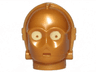 Minifigure, Head, Modified SW 3PO / TC Series Protocol Droid with Bright Light Yellow Eyes Pattern (C-3PO / K-3PO / TC-4 / TC-14 / U-3PO)