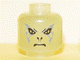 Minifigure, Head Alien with HP Voldemort Silver Pattern