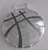 Dish 6 x 6 Inverted with Bar Handle with Sanctum Sanctorum Window with Seal of the Vishanti Dark Bluish Gray Circle with Curved Stripes Pattern