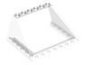 Windscreen 6 x 8 x 3 with 6 Studs on Top