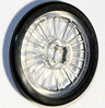Wheel Wheelchair with Molded Black Hard Rubber Tire Pattern