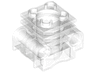 Technic Engine Cylinder with Partial Hollow Studs on Top and Bottom Slots