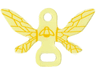 Mini Doll, Wings Friends, Bee Shape with Orange Bumblee and Wing Lines over Trans-Yellow Background Pattern
