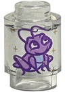 Brick, Round 1 x 1 with Gold Sparkles and Medium Lavender Insect with Bright Light Blue Abdomen Pattern (Mulan Cri-Kee the Cricket)