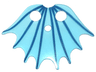 Minifigure Collar Plastic, Scalloped 8 Points with Dark Blue Lines on Trans-Light Blue Background Pattern