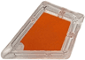 Tile, Modified 1 x 2 Diamond with Bar with Orange Surface Pattern