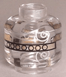 Minifigure, Head without Face with Silver Swirls and Gold Bands Pattern (HP Remembrall)