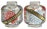 Minifigure, Head without Face with Gold Bands with Hollow Circles, Silver Swirls, Red and Light Aqua Smoke on Opposite Sides Pattern (HP Remembrall)