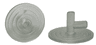 Minifigure, Shield Circular / Round Ridged Face with Stud