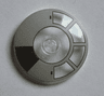 Dish 4 x 4 Inverted (Radar) with Solid Stud with Light Bluish Gray and Dark Bluish Gray Radial Millennium Falcon Cockpit Pattern