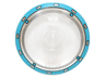 Dish 4 x 4 Inverted (Radar) with Solid Stud with Dark Azure Circle / Gyrosphere Pattern