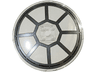 Dish 8 x 8 Inverted (Radar) with Dark Silver Radial TIE Fighter Cockpit with 8 Black Rivets Pattern
