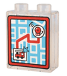 Duplo, Brick 1 x 2 x 2 with Map of Town with Red Fire Truck, Alarm Bell, and Route Pattern