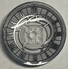 Dish 6 x 6 Inverted (Radar) - Solid Studs with Asymmetrical Clock Face with Roman Numerals and Red Triangle Pattern