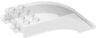 Windscreen 8 x 4 x 2 Curved with Locking Dual 2 Fingers