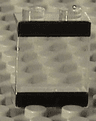 Panel 1 x 2 x 2 with Black Stripes on Top and Bottom Pattern