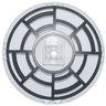 Dish 10 x 10 Inverted (Radar) - Solid Studs with Dark Silver SW Throne Room Round Window Frame with Concentric Circles and Panels Pattern