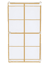 Glass for Window 1 x 4 x 6 with Gold Lattice over Frosted White Background Pattern
