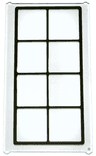 Glass for Window 1 x 4 x 6 with Black Lattice Pattern