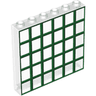 Panel 1 x 6 x 5 with Green and Dark Green Window Grilles / Muntins Pattern
