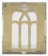 Glass for Window 1 x 2 x 2 Flat Front with Arched Tan Window Pattern