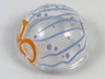 Cylinder Hemisphere 2 x 2 with Cutout with Blue Lines and Purple Dots Jelly Mask Pattern