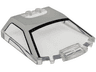 Windscreen 6 x 6 x 1 1/3 Straight Sides with Light Bluish Gray Roof and Black Window Frame Outline Pattern