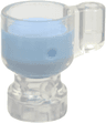 Minifigure, Utensil Stein / Cup with Molded Bright Light Blue Drink Pattern