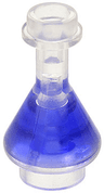 Minifigure, Utensil Bottle, Erlenmeyer Flask with Molded Trans-Purple Fluid Pattern