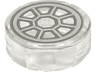 Tile, Round 1 x 1 with Dark Bluish Gray and Light Bluish Gray SW 8 Spoke Radial TIE Fighter Cockpit Pattern