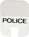 Windscreen Motorcycle Windshield with Black 'POLICE' on White Background Pattern