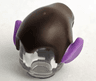 Minifigure, Headgear Hat, Elf Drooping with Molded Medium Lavender Pointed Ears Pattern