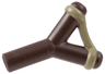 Minifigure, Weapon Slingshot with Dark Tan Band Pattern