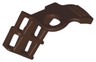 Minifigure Armor Shoulder Pad with Grille / Fluted Profile and Scabbard for 2 Katanas