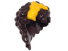 Mini Doll, Hair Friends Long with Curls, Falling over Shoulder, with Bright Light Orange Ribbon Pattern