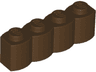 Brick, Modified 1 x 4 with Log Profile