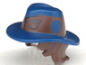 Minifigure, Hair Combo, Hair with Hat, Tousled Hair, Dark Blue Hat with Dark Brown Vest for a Band Pattern