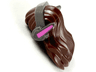 Minifigure, Hair Long and Wavy with Dark Bluish Gray Headset with Dark Pink Ears Pattern