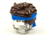 Minifigure, Hair Tousled with Molded Blue Bandana Headband Pattern