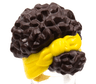 Mini Doll, Hair Coiled, Pulled Up with Molded Yellow Head Wrap Pattern